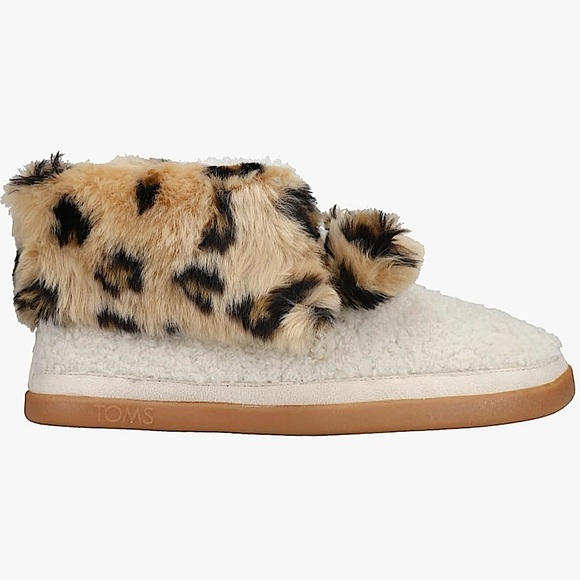 TOMS NWOT Celeste Cheetah Bootie Womens Beige Casual Slippers (Size 10) - Picture 2 of 7